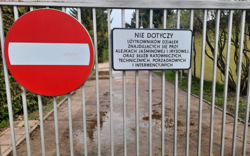 Zasady wjazdu na teren ROD Kabaty